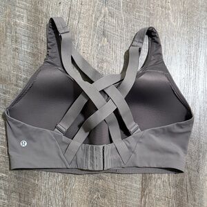 lululemon athletica Charcoal grey racer adjustable back Sports Bra